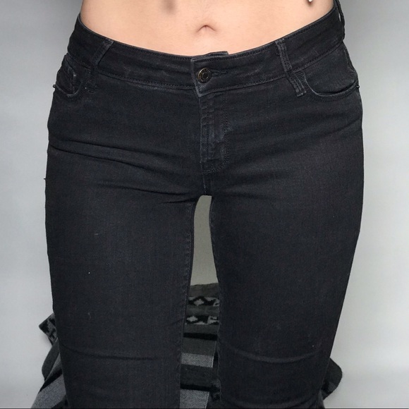 Old Navy Super Skinny Mid Rise Black Jeans - Picture 5 of 8